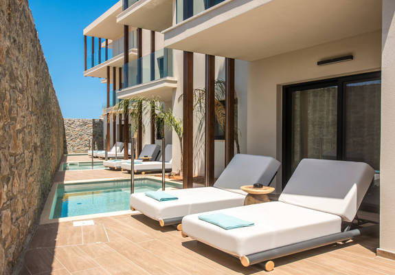 Noble Hotel Suites Gouves Crete Double Shared Plunge Pool 1